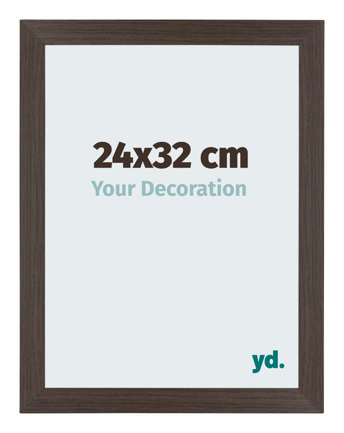 Mura MDF Photo Frame 24x32cm Oak Dark Front Size | Yourdecoration.co.uk