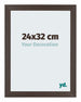 Mura MDF Photo Frame 24x32cm Oak Dark Front Size | Yourdecoration.co.uk