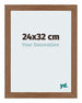 Mura MDF Photo Frame 24x32cm Oak Rustic Front Size | Yourdecoration.co.uk