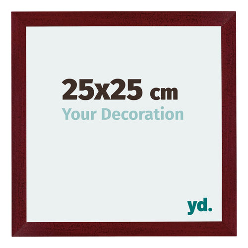 Mura MDF Photo Frame 25x25cm Winered Wiped Front Size | Yourdecoration.co.uk