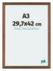 Mura MDF Photo Frame 29 7x42cm A3 Copper Design Front Size | Yourdecoration.co.uk