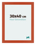 Mura MDF Photo Frame 30x40cm Orange Front Size | Yourdecoration.co.uk