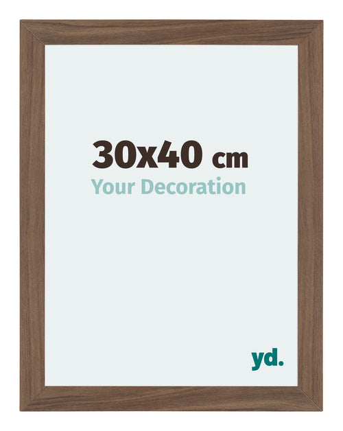 Mura MDF Photo Frame 30x40cm Walnut Dark Front Size | Yourdecoration.co.uk