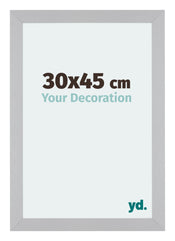 Mura MDF Photo Frame 30x45cm Silver Matte Front Size | Yourdecoration.co.uk