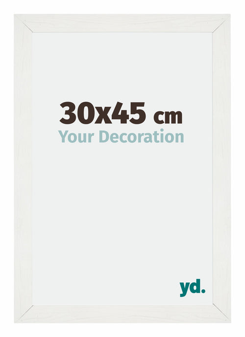 Mura MDF Photo Frame 30x45cm White Wiped Front Size | Yourdecoration.co.uk