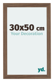 Mura MDF Photo Frame 30x50cm Walnut Dark Front Size | Yourdecoration.co.uk