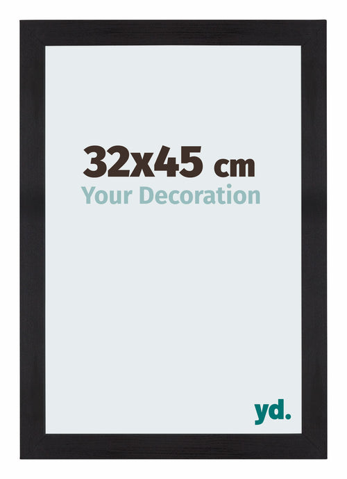 Mura MDF Photo Frame 32x45cm Noir Grain De Bois Front Size | Yourdecoration.co.uk