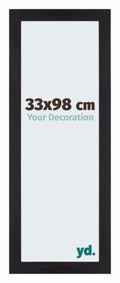 Mura MDF Photo Frame 33x98cm Noir Grain De Bois Front Size | Yourdecoration.co.uk