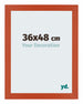 Mura MDF Photo Frame 36x48cm Orange Front Size | Yourdecoration.co.uk