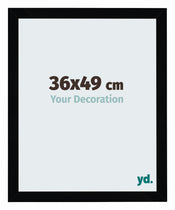 Mura MDF Photo Frame 36x49cm Noir Brillant Front Size | Yourdecoration.co.uk