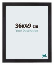 Mura MDF Photo Frame 36x49cm Noir Grain De Bois Front Size | Yourdecoration.co.uk