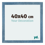 Mura MDF Photo Frame 40x40cm Bright Blue Swept Front Size | Yourdecoration.co.uk