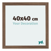 Mura MDF Photo Frame 40x40cm Walnut Dark Front Size | Yourdecoration.co.uk