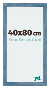 Mura MDF Photo Frame 40x80cm Bright Blue Swept Front Size | Yourdecoration.co.uk