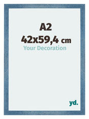 Mura MDF Photo Frame 42x59 4cm A2 Bright Blue Swept Front Size | Yourdecoration.co.uk