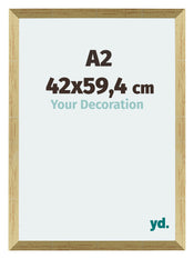 Mura MDF Photo Frame 42x59 4cm A2 Gold Shiny Front Size | Yourdecoration.co.uk