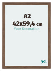 Mura MDF Photo Frame 42x59 4cm A2 Walnut Dark Front Size | Yourdecoration.co.uk