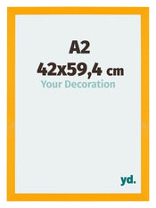 Mura MDF Photo Frame 42x59 4cm A2 Yellow Front Size | Yourdecoration.co.uk