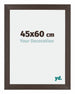 Mura MDF Photo Frame 45x60cm Oak Dark Front Size | Yourdecoration.co.uk