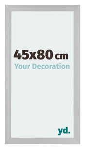 Mura MDF Photo Frame 45x80cm Silver Matte Front Size | Yourdecoration.co.uk