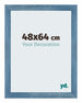 Mura MDF Photo Frame 48x64cm Clear Blue Swept Front Size | Yourdecoration.co.uk