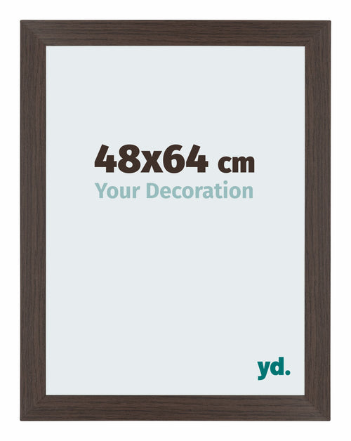 Mura MDF Photo Frame 48x64cm Oak Dark Front Size | Yourdecoration.co.uk