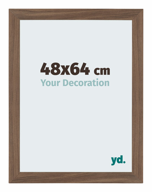 Mura MDF Photo Frame 48x64cm Walnut Dark Front Size | Yourdecoration.co.uk