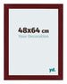 Mura MDF Photo Frame 48x64cm Wine Red Swept Front Size | Yourdecoration.co.uk