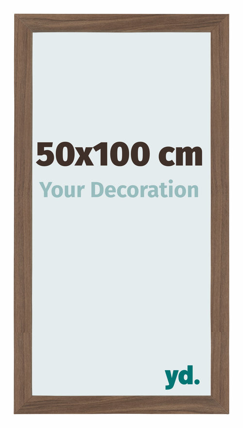 Mura MDF Photo Frame 50x100cm Walnut Dark Front Size | Yourdecoration.co.uk