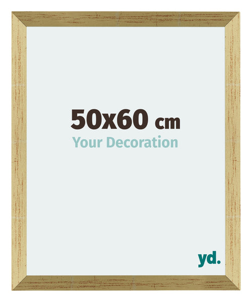 Mura MDF Photo Frame 50x60cm Gold Shiny Front Size | Yourdecoration.co.uk