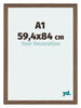 Mura MDF Photo Frame 59 4x84cm A1 Walnut Dark Front Size | Yourdecoration.co.uk