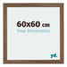 Mura MDF Photo Frame 60x60cm Walnut Dark Front Size | Yourdecoration.co.uk