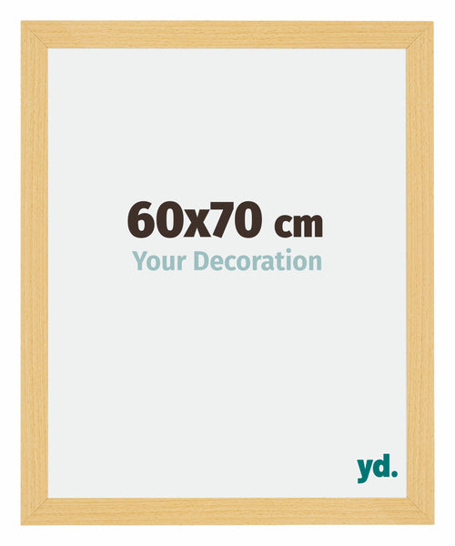 Mura MDF Photo Frame 60x70cm Beech Design Front Size | Yourdecoration.co.uk