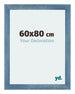 Mura MDF Photo Frame 60x80cm Bright Blue Swept Front Size | Yourdecoration.co.uk