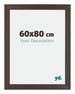 Mura MDF Photo Frame 60x80cm Oak Dark Front Size | Yourdecoration.co.uk