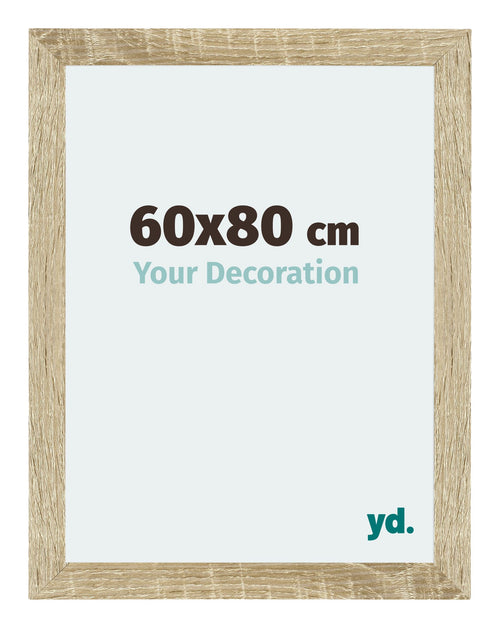 Mura MDF Photo Frame 60x80cm Sonoma Oak Front Size | Yourdecoration.co.uk