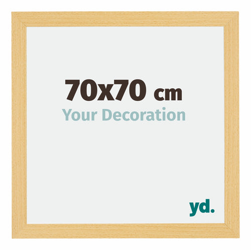 Mura MDF Photo Frame 70x70cm Beech Design Front Size | Yourdecoration.co.uk