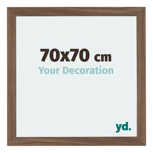 Mura MDF Photo Frame 70x70cm Walnut Dark Front Size | Yourdecoration.co.uk