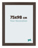 Mura MDF Photo Frame 75x98cm Oak Dark Front Size | Yourdecoration.co.uk