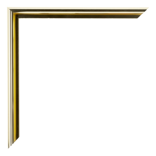 New York Aluminium Photo Frame 18x24cm Gold Shiny Detail Corner | Yourdecoration.co.uk