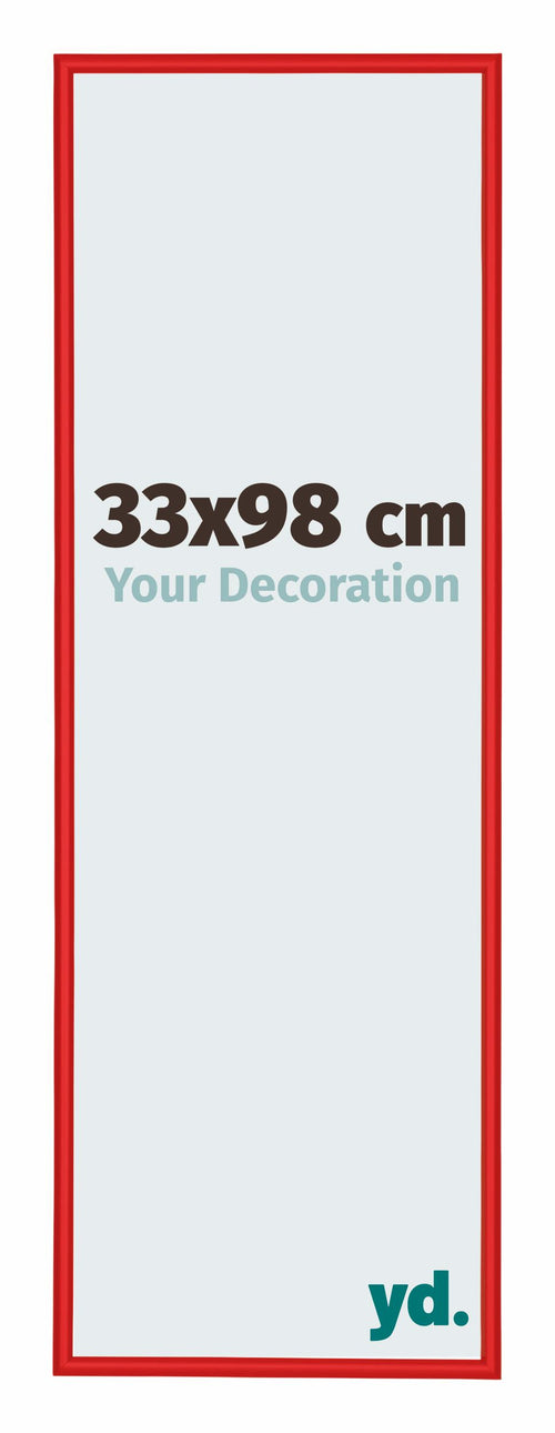 New York Aluminium Photo Frame 33x98cm Red Ferarri Front Size | Yourdecoration.co.uk