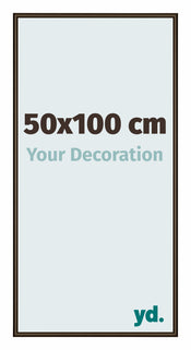 New York Aluminium Photo Frame 50x100cm Walnut Structure Front Size | Yourdecoration.co.uk