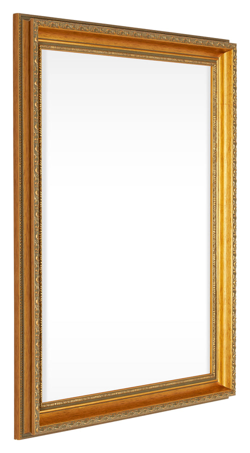 Oxford Wood Photo Frame 20x25cm Gold Antique Front Oblique | Yourdecoration.co.uk