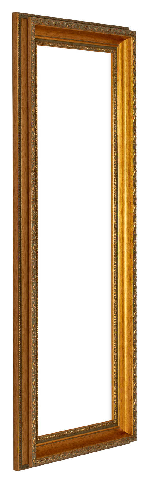 Oxford Wood Photo Frame 20x60cm Gold Antique Front Oblique | Yourdecoration.co.uk