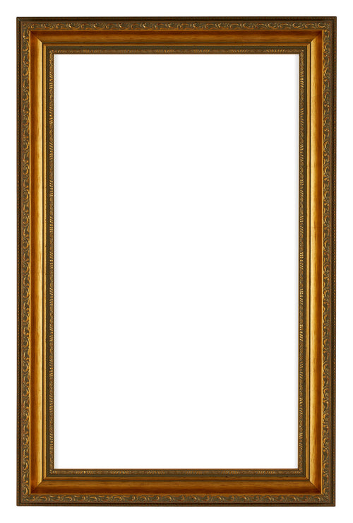 Oxford Wood Photo Frame 30x50cm Gold Antique Front | Yourdecoration.co.uk