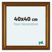 Oxford Wood Photo Frame 40x40cm Gold Antique Front Size | Yourdecoration.co.uk