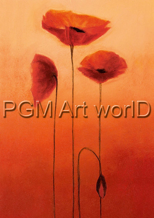 PGM HNE 704M Erika Heinemann Poppy Elegance III Art Print 21x30cm | Yourdecoration.co.uk