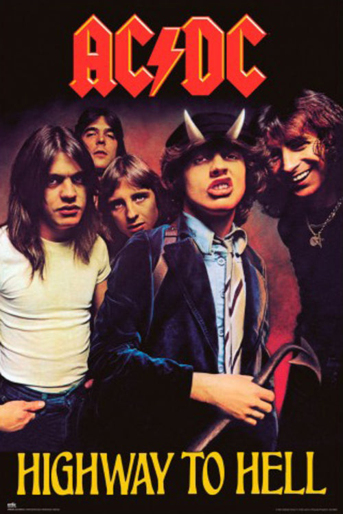 Poster Acdc Highway To Hell 61x91 5cm Grupo Erik GPE5915 | Yourdecoration.co.uk