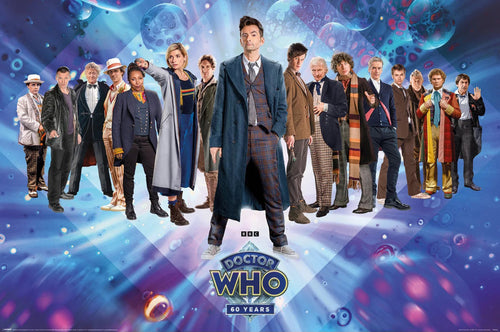 Poster Doctor Who 60th Anniversary A Timeless Tribute 91 5x61cm Pyramid PP35443 | Yourdecoration.co.uk