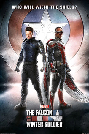 Poster Falcon And the Winter Soldier Wield the Shielmaxi Poster 61x91 5cm Pyramid PP34760 | Yourdecoration.co.uk